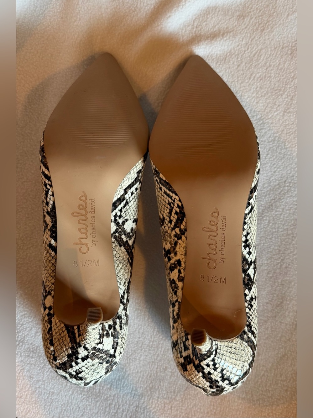 Charles David Dress Pumps Womens 8.5 Multicolor Angelica Snake Stiletto Heels - Picture 11 of 13